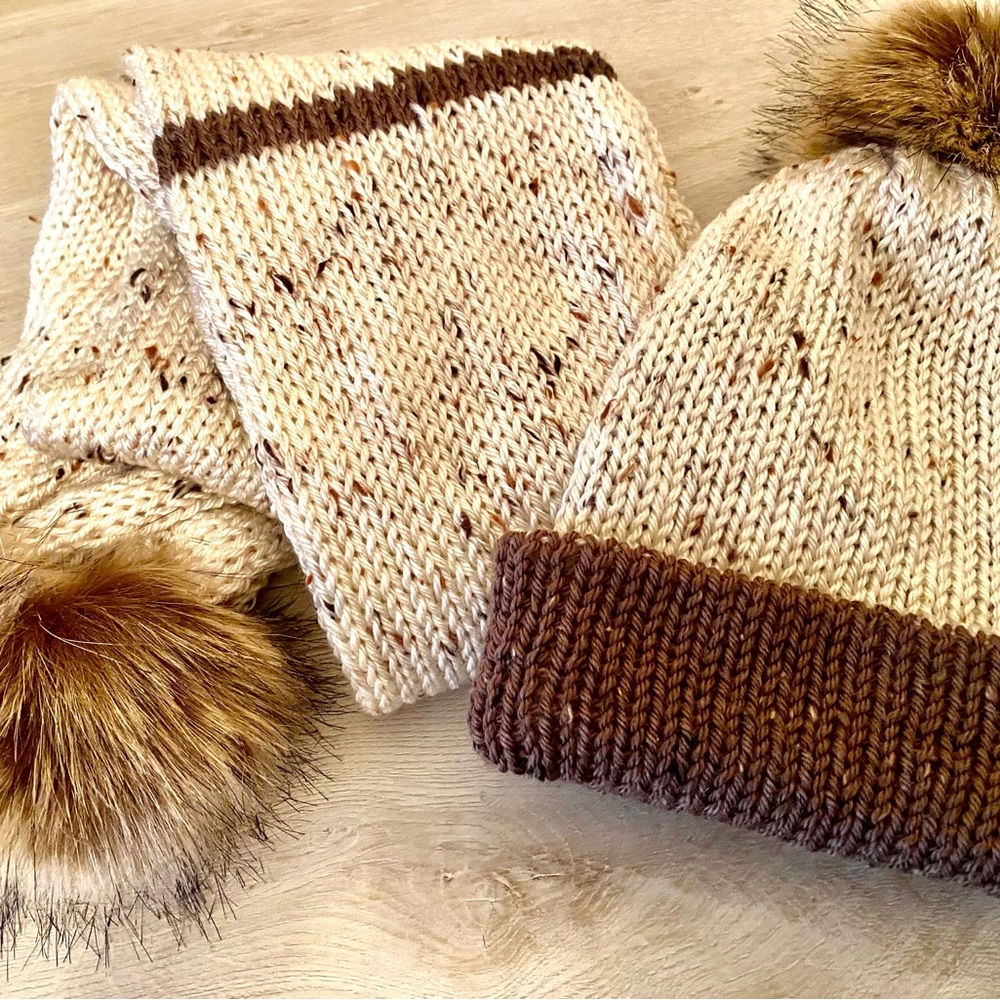 Handmade hat and scarf set. New made by me